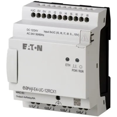 Relais de controlo EASY-E4-AC-12RCX1 8DI4RO 100-240V AC/DC Terminal de parafuso Ethernet de teclado