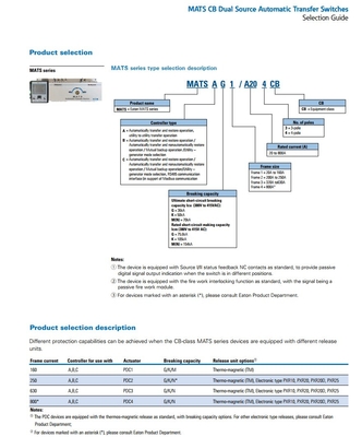 MATSC G1/A25 3 CB PDCG1 25A CB Tipo A B C Controlador de corrente nominal 20A 20A Modelo3