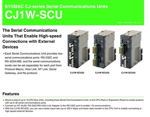Atualizar o seu negócio com o módulo da unidade de interface de comunicação CJ1W-SCU21-V1