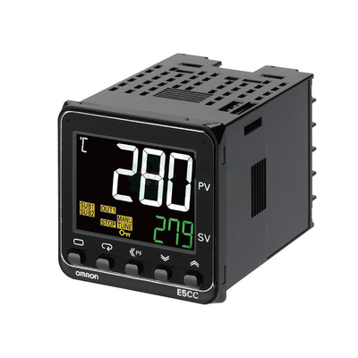 Regulador de temperatura E5CC-QX2ASM-802 personalizável para monitorização de temperatura