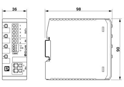 CBMC E4 24DC/1-4A IOL Interruptor eletrônico 2910410 para aplicações pesadas