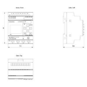 6ED1052-1MD08-0BA1 PLC LOGO Módulo básico com ecrã de características e funções avançadas