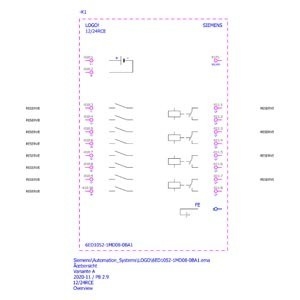6ED1052-1MD08-0BA1 PLC LOGO Módulo básico com ecrã de características e funções avançadas