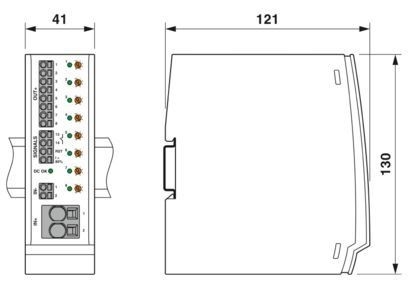 NO-R CBM E8 24DC/0.5-10A Interruptor eletrônico com corrente ajustável 0,5-10A
