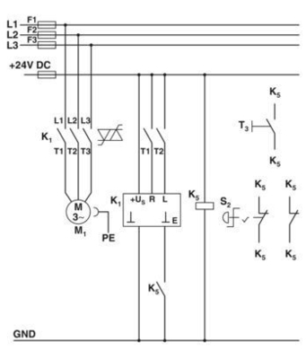 Motor de arranque híbrido 2900414 ELR H5-IES-SC-24DC/500AC-2 para aplicações industriais