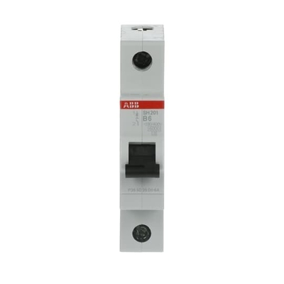 220V 50Hz SH201-B6 Interruptor de circuito em miniatura 1P 6A para sistemas de distribuição elétrica