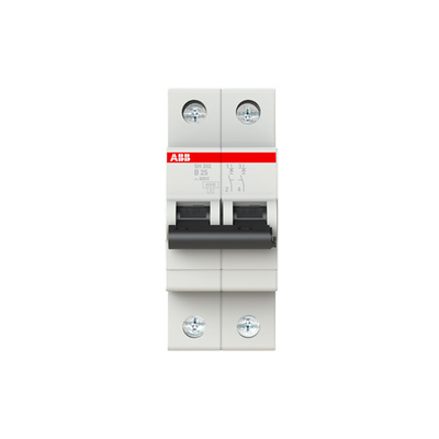2P MCB SH202-B25 Interruptor em miniatura Número de pólo 2 Corrente nominal 25A