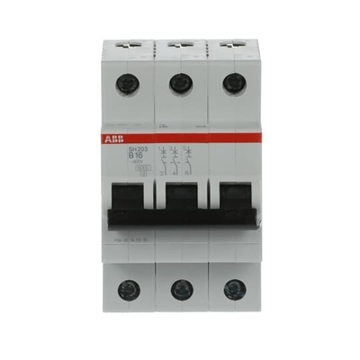 Capacidade de ruptura 3P B 16 A MCB SH203-B16 Interruptor de circuito em miniatura Corrente nominal 16A