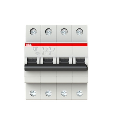 4P MCB SH204-B32 Interruptor de circuito em miniatura Número de pólo 4 Frequência nominal Hz 50 32 A