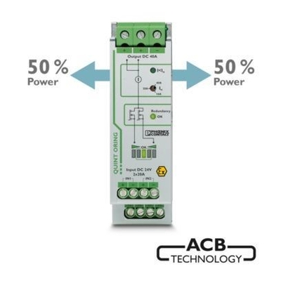 QUINT-ORING/24DC/2X10/1X20 e módulo de redundância industrial com revestimento protetor