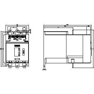 3RW5056-6AB14 SIRIUS Soft Starter Dimensões S6 terminais de parafuso saída e solução analógica