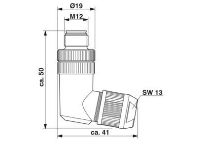 SACC-M12MRD-4Q SH PN 1554539 Conector de dados A solução perfeita para a transmissão de dados