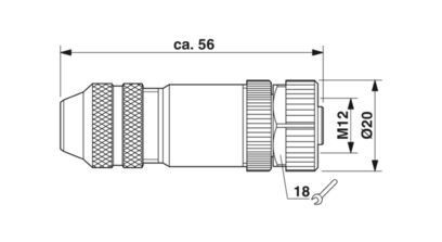 SACC-M12FSB-5CON-PG9 SH AU Data Connector 1507777 e durável para necessidades industriais