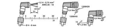 SACC-M12FR-5PL 1424690 Conector A solução definitiva para a conectividade industrial