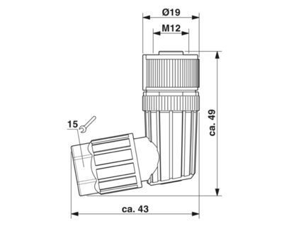 SACC-M12FR-5PL 1424690 Conector A solução definitiva para a conectividade industrial