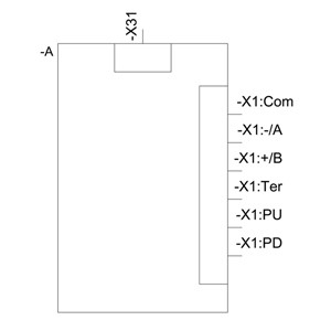 3RW5980-0CR00 Modulo de comunicação Modbus RTU para comunicação industrial fluida