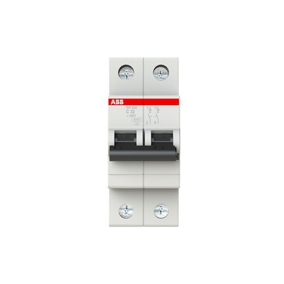 SH202-C32 Interruptor de circuito em miniatura 2P 32 A BCD Curva C para dispositivos de segurança elétrica