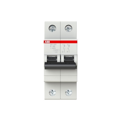 50A Corrente nominal MCB SH202-C50 Interruptor de circuito em miniatura 2P Frequência nominal Hz 50