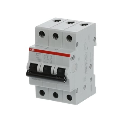 MCB SH203-C6 Interruptor em miniatura 3P 6A C Corrente nominal 6A MCB