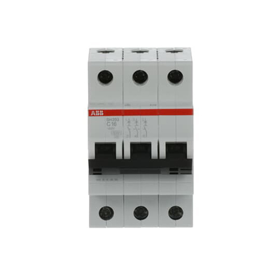 MCB SH203-C16 Interruptor de circuito em miniatura Número de pólo 3 16 A Frequência nominal Hz 50