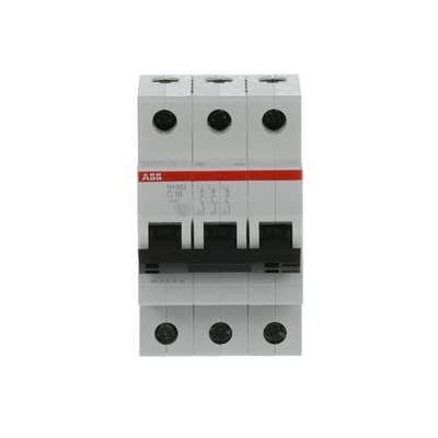 MCB SH203-C16 Interruptor de circuito em miniatura Número de pólo 3 16 A Frequência nominal Hz 50