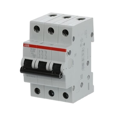 MCB SH203-C20 Interruptor de circuito em miniatura 3P Corrente nominal 20A Frequência nominal 50 Hz