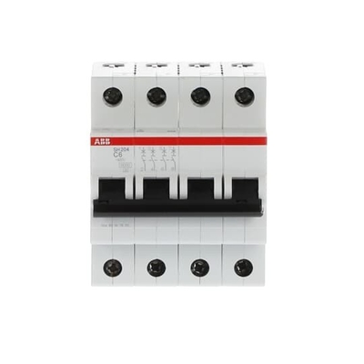 MCB SH204-C6 Interruptor de circuito em miniatura 4P C 6A Corrente nominal 20A Voltagem nominal 220V