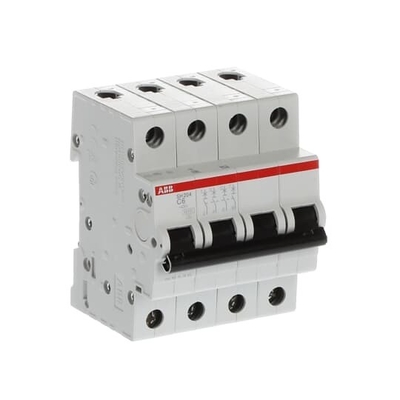 MCB SH204-C6 Interruptor de circuito em miniatura 4P C 6A Corrente nominal 20A Voltagem nominal 220V
