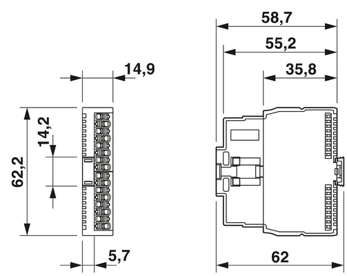 AXL SE PSDI8/3 Phoenix Contact Security Module Nível de proteção IP20 para o cliente