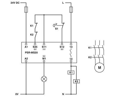 Relais de segurança PSR-MS20-1NO-1DO-24DC-SC 6.8*93.1*102.5mm