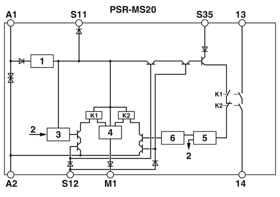 Relais de segurança PSR-MS20-1NO-1DO-24DC-SC 6.8*93.1*102.5mm