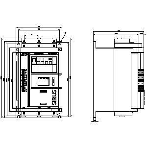 Tamanho 2 SIRIUS Soft Starter Screw Terminals Output analógico com operação HMI padrão