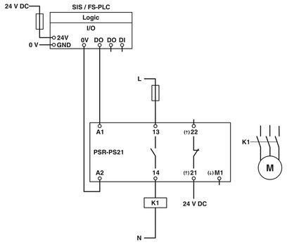 Relais de acoplamento- PSR-PS21-1NO-1NC-24DC-SC por Phoenix Contact- Protect Feature Incluído