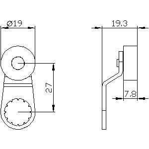 PLC 3SE5000-0AA02 Atuador com rolos de aço inoxidável e alavanca de torção de metal