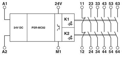 Módulo de extensão PSR-MC82-5NO-1NC-1DO-24DC-SC