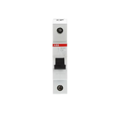 1P MCB SH201-C4 Interruptor de circuito em miniatura Número de pólo 1 220V Voltagem nominal 220