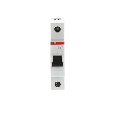 1P MCB SH201-C4 Interruptor de circuito em miniatura Número de pólo 1 220V Voltagem nominal 220