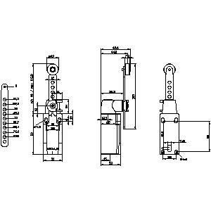 Aço inoxidável 31mm M20x1.5 Motor giratório de plástico 3SE5232-0CK62-1AJ0