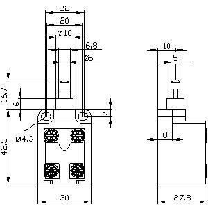 3SE5250-0CC05 Interruptor de posição de tipo aberto 1NO 1NC Contatos para aplicações industriais