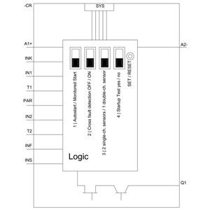 3SK1120-1AB40 Relais de segurança 3SK1 Terminal de parafuso da unidade básica 24V DC 3 Circuitos habilitantes