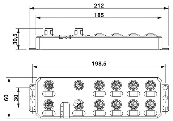 AXL E PB DI16 M12 6P Módulo digital IP65/IP67 Nível de proteção para ambientes adversos
