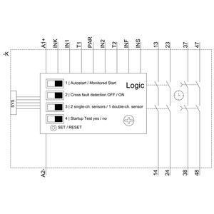 3SK1121-2CB42 Relais de segurança 3SK1 Unidade básica Advanced Relay Output Spring Loaded Terminal