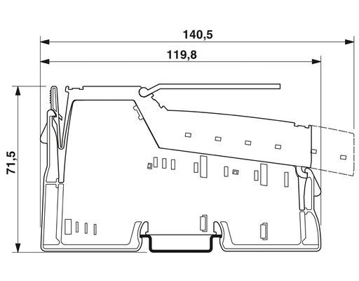 2861881 IB IL 24/230 DOR1/W-PAC Phoenix Contact Relay Module com nível de proteção IP20