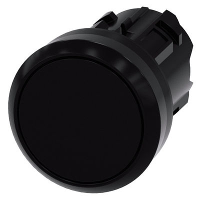 Botão plano preto de plástico 3SU1000-0AB10-0AA0 SIRIUS ACT Botão com desligado