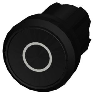 3SU1000-0AB10-0AD0 SIRIUS ACT Botão com botão plano em plástico preto sem luz