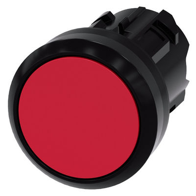 Botão Flat vermelho 3SU1000-0AB20-0AA0 SIRIUS ACT Botão com botão de plástico sem luz