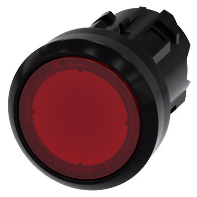 Botão vermelho aceso 3SU1001-0AB20-0AA0 SIRIUS ACT Botão de pressão Material plástico