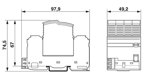 VAL-SEC-T2-4 0-440-FM Protector contra sobretensão de tipo 2 125V DC 200mA DC 3 Pólo para o cliente