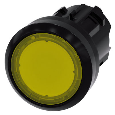 3SU1001-0AB30-0AA0 SIRIUS ACT Botão em plástico amarelo com botão plano aceso