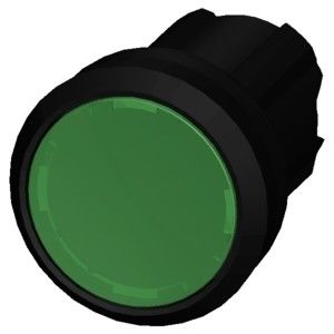 Botão plano iluminado verde 3SU1001-0AB40-0AA0 SIRIUS ACT Botão de pressão Material plástico
